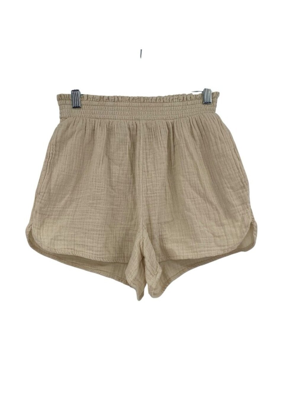 Aerie Womens Gauzy High Waisted Cotton Casual Shorts Beige Size XS